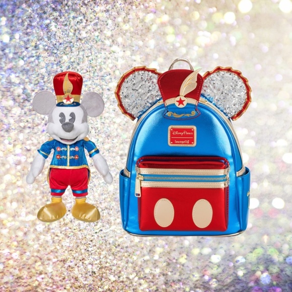 Loungefly Mickey Mouse Dumbo Main Attraction Mini Backpack & Plush